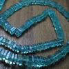 SUPER NEW --16 Inches --RARE Finest --Sky Green Blue Apatite Heishi Cube Beads --Size 3.5-4mm Approx